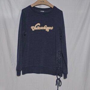 boxercraft - VOLKSWAGEN - Women's Laced Up Side LS Sweatshirt - Blue - Sz M*